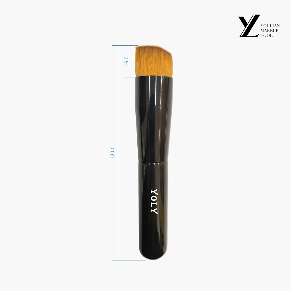 Black Round Round Flat Top Foundation Brush